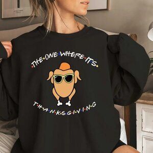 The One Where It's Thanksgiving Sweatshirt, Thanksgiving Friends Sweatshirt